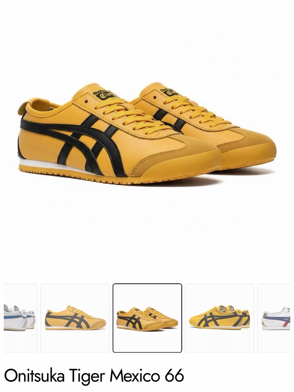 Onitsuka Tiger INSPIRED ASICS Mexico 66 Unisex Yellow Sneakers 9 Women or Mens 7